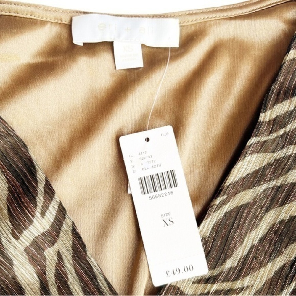 Anthropologie‎ Eri + Ali Kasi Metallic Top Size X-Small - Picture 5 of 6